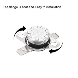 uxcell KSD301 Thermostat 95°C/203°F 10A Normally Closed N.C Adjust Snap Disc Temperature Switch 5pcs