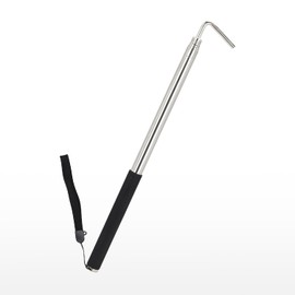 scottchen PRO RV Awning Rod Opener Easy Reach Telescopic Puller 13-3/4" to 44-3/4" Stainless Steel Silver & Black - 1pack