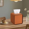 GORESE Square Tissue Box Cover for Kleenexs, PU Leather Tissue