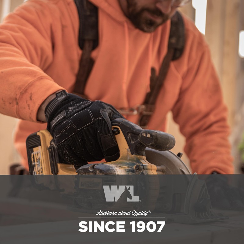 Wells Lamont Insulated Leather Work Gloves for Men - Fleece-Lined