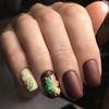Vopintpy Fall Press on Nails Short Square Thanksgiving Fake Nails