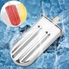 Ice Cream Molds, Stainless Steel Popsicle Moulds 6 Grids Popsicle