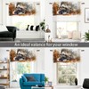 HDESDIS 1 Panel Retro Rustic Train Kitchen Valance Curtains for