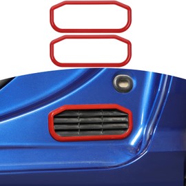 JOSHELA for RAM Rear Door Air Exhaust Vent Cover Trim Frame Fit for RAM 2010-Present Red Interior Accessories 2pcs