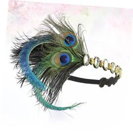 Baluue Party Hairband Hair Headband Vintage Style Hair Accessories Hairbands Women Peacock Headband Headdress Headbands for Women Wraps for Women Hippie Headband Guest Colorful Faux Green