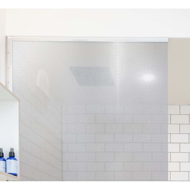 VViViD+ Hexagon Frosted Window Film Privacy Vinyl (6ft x 5ft)