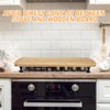 Bamboo Stovetop Cover Cutting Board with Legs and Juice Grooves,