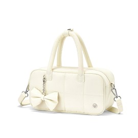 WESTBRONCO Puffer Crossbody bags for Women Quilted Shoulder Handbags, Puffy Cosmetic Makeup Bag Organizer w/Cute Ornament