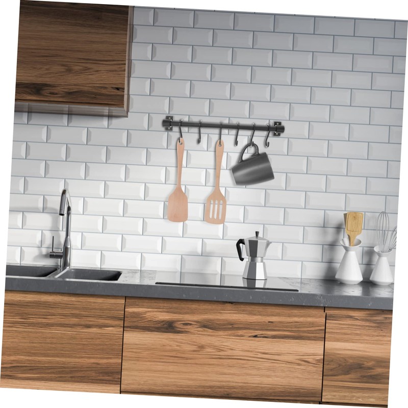 GLEAVI 1Pc Kitchen Utensil Hook Mounted Storage Shelf for Kitchen
