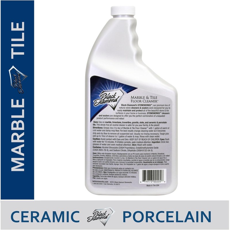 Black Diamond Stoneworks Marble & Tile Floor Cleaner Concentrate, pH