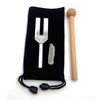 Tuning Fork Crystal Tuner 4096hz Mallet with Natural Crystal, Rubber