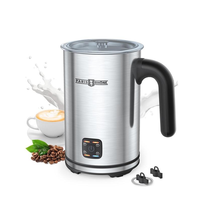 Paris Rhône 4-In-1 Milk Steamer MF009, Electric Stainless Steel -