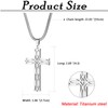 Cupimatch Men's Celtic Knot Cross Pendant Necklace Titanium Steel Charm