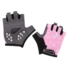 Kids Cycling Gloves Half Finger Sports Gloves Fingerless Kids Half Finger Mountain Bike Gloves Climbing Gloves Half Palm Skate Gloves Kids Anti-Slip Glove Outdoor for Kids Children (3-8 Years)