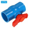 PATIKIL 50mm ID Ball Valve, Pack of 2, PVC Socket