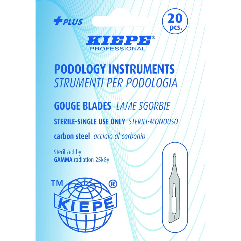 Kiepe Meißelklinge Nr. 8 Stahl Professional Maniküre Pediküre 20 Stück