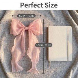 Bow Curtain Holder, Curtain Tiebacks, Tie Backs for Curtains, Curtain Ties, 2-Pack Pink Silky Bows Curtain Tieback, Romantic Window Decor for Bedroom, Living Room, Nursery & Home