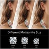 KRFY Moissanite Stud Earrings 1/1.6/2 Carat 5/6/6.5mm Brilliant Round Cut