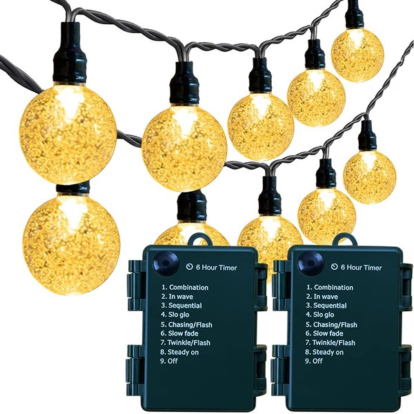 Battery Operated Globe String Lights - Indoor Outdoor String Lights