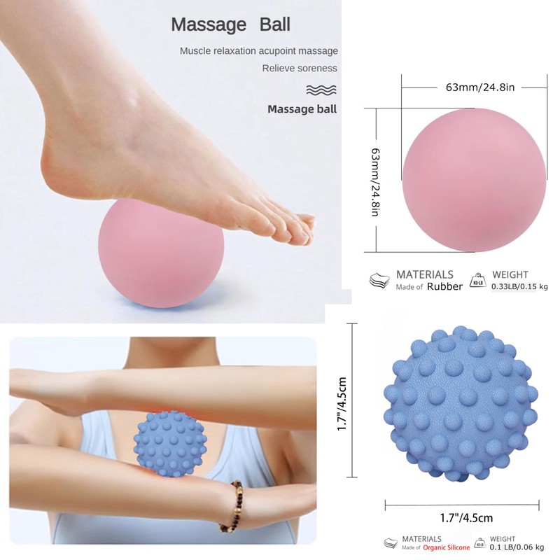 Massage Balls Lacrosse Ball Massage for Back Yoga Physio Musculaire