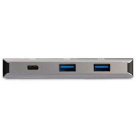 StarTech.com 3 Port USB C Hub with Gigabit Ethernet RJ45 GbE Port - 2X USB-A, 1x USB-C - SuperSpeed 10Gbps USB 3.1,3.2 Gen 2 Type C Hub Adapter - USB Bus Powered - Works with TB3 (HB31C2A1CGB)