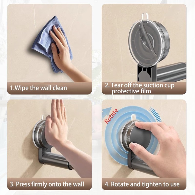 Hanger Organizer Stacker, 2 Pack Suction Cup Self-Adhesive Extendable Garment