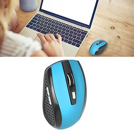 Sanpyl Mini Mouse Inalámbrico para Computadora Portátil, Mouse óptico Mate 2.4GHz 3 Niveles dpi Compatibilidad Amplia Ajustable Mini Textura Mate Accesorios para Computadora (Azul)