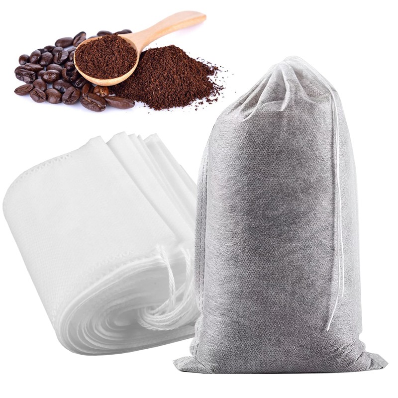 Yzurbu 200pcs 4''x6'' Cold Brew Coffee Filter Bags, No Mess