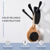Angle Simple Folding Towel Hook Matte Black, Metal Swivel Robe