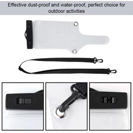 ciciglow Walkie Talkie Radio Holder Bag, Universal Transparent Waterproof Bag Clip Lanyard Protective Case for Walkie Talkie (1 Pack)