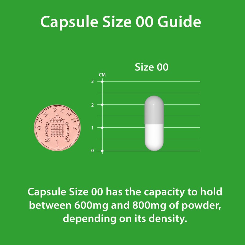 White Size 00 Empty Capsule -1000 Capsules | Tapioca Plant