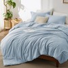Bedsure Queen Comforter Set - Light Blue Soft Bedding for