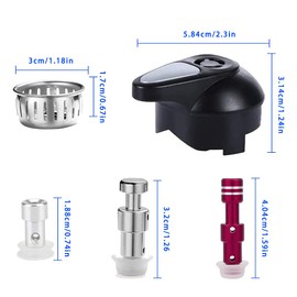 Steam Release Handle,Float Valve Replacement Parts with Anti-Block Shield For Instant Pot IP-LUX Mini,IP-LUX50,IP-LUX60 and IP-LUX80 (LUX)