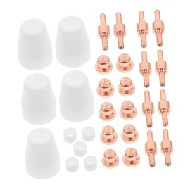 Gatuida 1Set Plasma Cutting Torch Accessories Nozzle Parts with Protective Cover Diverter for Efficient Fabrication and Construction