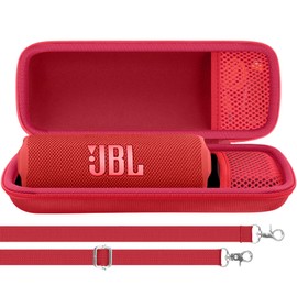 Aenllosi for JBL Flip 7/Flip 6/Flip 5 Portable Bluetooth Speaker Hard Travel Protective Storage Case,Case Only (Red)