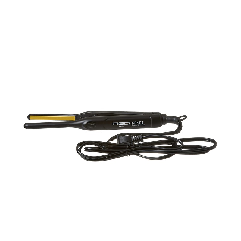 Kiss Red by Pencil Flat Iron Hair Straightener, 0.3 Inch,