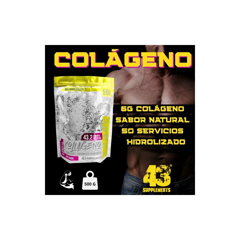 Colágeno Hidrolizado Biotina 500g Sin Sabor 43 Supplements