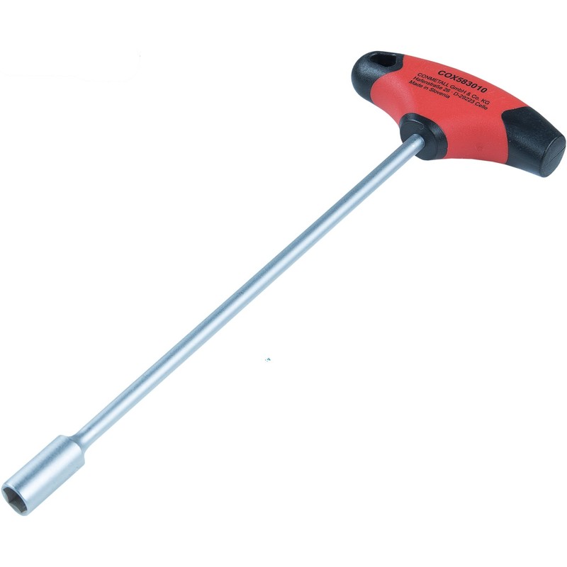 Connex COX583010 Socket Screwdriver with T-Handle, Silver/Black/Red, 10 x 230