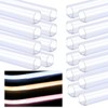 Muzata 20Pack 3.3FT 1/2inch Rope Light Channel U Shape 13MM