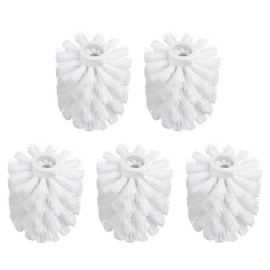 GERUIKE Toilet Brush Head, White, Replacement Brush Head for Toilet Brushes, Toilet Brush Replacement in Set of 5