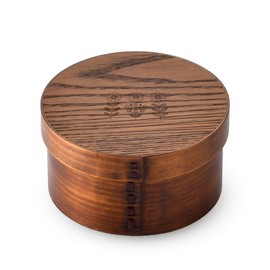 J-kitchens Nordic Flower Ark (Wooden Hitsu) Approx. 1 piece, For 1 person, Φ5.9 x 3.1 inches (15 x 8 cm)