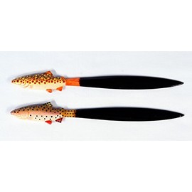 Wholesale Pack Hand Painted Letter Opener Assorted Rainbow Brown Trout Fish (Set of 12)