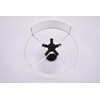 PUMING 19.7" 5-Light Black Drum Chandelier with Modern White Linen