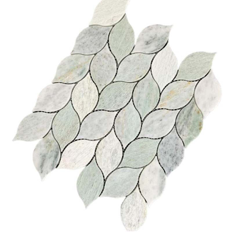 Tenedos Ming Green Greyish Petal Marble Polished Floor Wall Tile