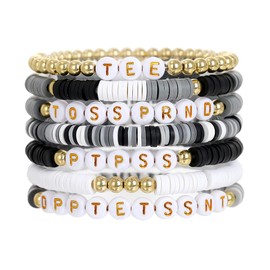 Zaeicnkk 7PCS Friendship Stretch Bracelets Set Tortu Singer Music Concert Jewelry for Women