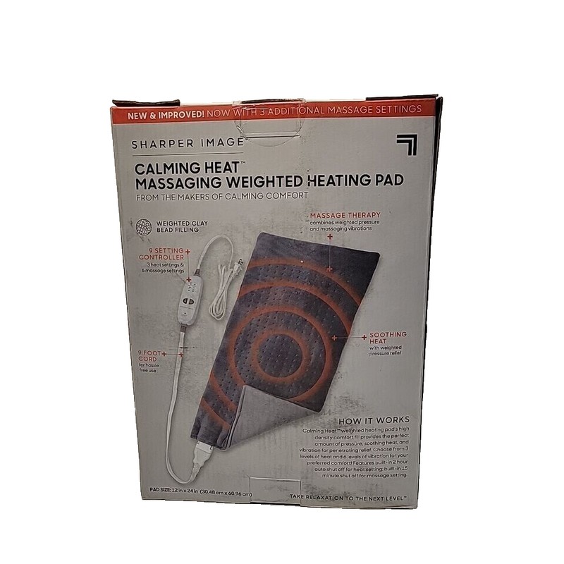 Sharper Image Massaging weighted, Calming Pad With 3 Heat Set