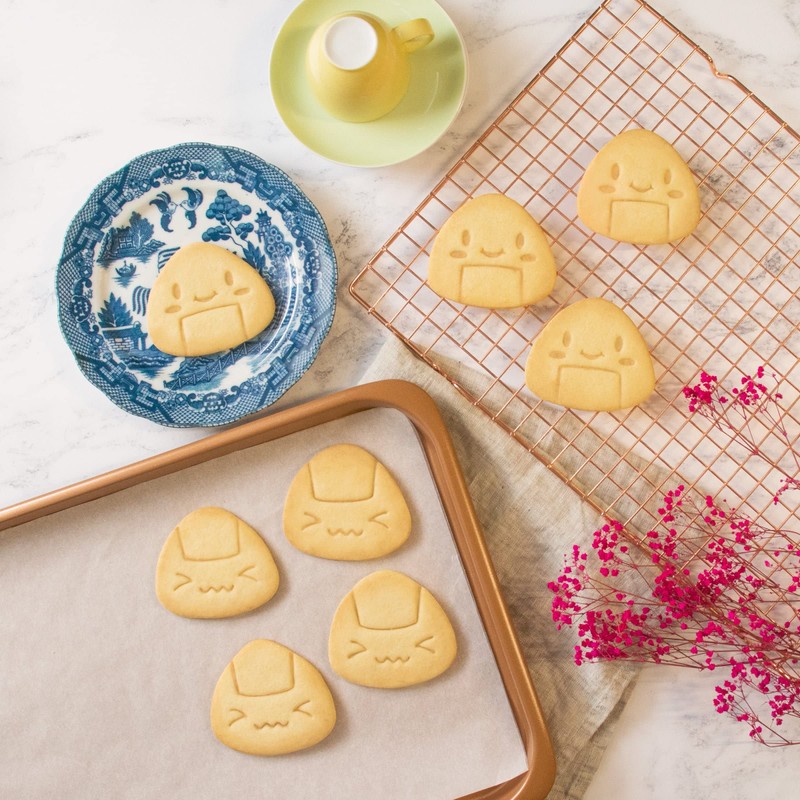 Set of 2 Onigiri Cookie Cutters (Shapes: Nervous & Happy),