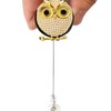 Cute Owl Retractable Badge Reel Rhinestone Badge Holder Retractable Clip