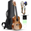 Hricane Professional Concert Ukulele 23 Inch for Adults, Koa Acacia