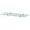 Dyncan Floating Shelves 2 Pcs Tempered Safety Glass 27.6"x3.9", Easy